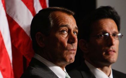 Temsiciler Meclisi Başkanı John Boehner )solda) ve Çoğunluk Grubu Lideri Eric Cantor 